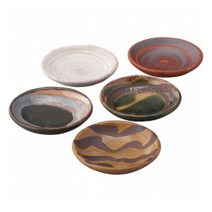 土物文様小皿 T-7127 和陶器 和陶皿 小皿セット(代引不可)【送料無料】