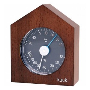 エンペックス くうき・オウチ温湿度計 ブラウン KUー4773 室内装飾品 温湿度計 卓上温湿度計(代引不可)【送料無料】