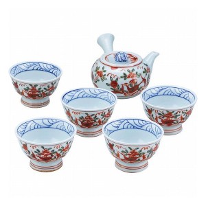 波佐見焼 古伊万里写し絵 急須茶器揃 037-408M 和陶器 和陶茶器 急須茶器(代引不可)【送料無料】