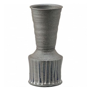 信楽焼 照幸作 花瓶 線 G5‐5401 和陶器 花瓶 和陶花瓶(代引不可)【送料無料】