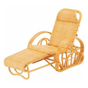 籐三つ折寝椅子 R5A100 木製品・家具 籐家具 座椅子(代引不可)【送料無料】
