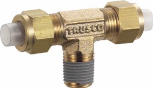 TRUSCO クイックシール継手 チーズ φ6X4.5 呼びR1/8【TS-6X45-01T】(流体継手・チューブ・エア配管継手)