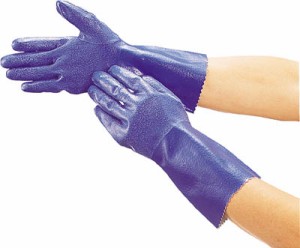 TRUSCO 厚手手袋 ロングタイプ Mサイズ【DPM-6630-M】(作業手袋・ニトリルゴム手袋)