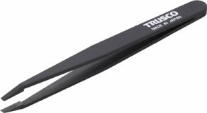 TRUSCO プラスチック製ピンセット 120mm 先平細型【TPP-233】(はんだ・静電気対策用品・ピンセット)