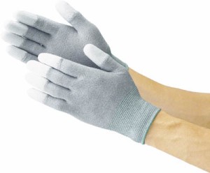 TRUSCO 指先コート静電気対策用手袋 Sサイズ【TGL-2996S】(作業手袋・静電気防止手袋)