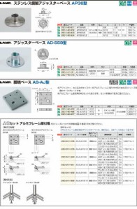 スガツネ工業 ASアルミフレーム用脚端ベースM10(200ー140ー455) ASAJM10