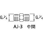 アネスト岩田 エアー用継手 中間 Ｇ1／4【AJ-3】(塗装・内装用品・自動スプレーガン)