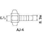 アネスト岩田 エアー用継手 ホースＧ1／4×8．7ｍｍ竹の子【AJ-4】(塗装・内装用品・自動スプレーガン)