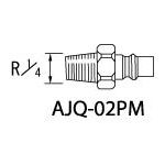 アネスト岩田 クイックジョイント（プラグ）【AJQ-02PM】(塗装・内装用品・自動スプレーガン)