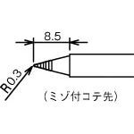 グット 溝付替こて先 ＢＭ【RX-80HRT-BM】(はんだ・静電気対策用品・ステーション型はんだこて)