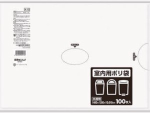 サニパック Ｋ−１３ 室内用ポリ袋 半透明 １０Ｌ １００枚 K13