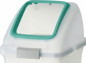 コンドル （屋内用屑入）リサイクルトラッシュ ＳＫＬ−35（角穴蓋）緑【YW-176L-OP1-G】(清掃用品・ゴミ箱)