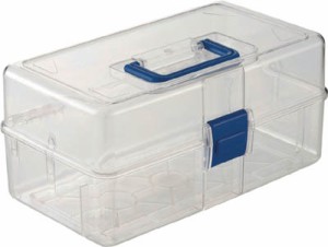 ＴＲＵＳＣＯ 透明工具箱 中皿なし フリータイプ【TCRBOXF】(工具箱・ツールバッグ・樹脂製工具箱)