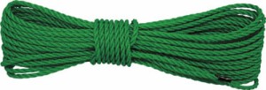 ユタカ ロープ ＰＥロープグリーン 3φ×20ｍ【A-66】(ロープ・ひも・ロープ)