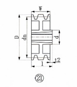 ＥＶＮ ブッシングプーリー ＳＰＺ 265ｍｍ 溝数3【SPZ265-3】(駆動機器・ベアリング・プーリー)【送料無料】