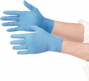 ＴＲＵＳＣＯ 使い捨て極薄手袋ニトリル製粉付き100枚入Ｓブルー【TGL-725NS】(作業手袋・使い捨て手袋)