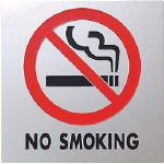 ステンレスサイン禁煙マーク70×70×0．8ｍｍ【KS778-6】(安全用品・標識・サインプレート)