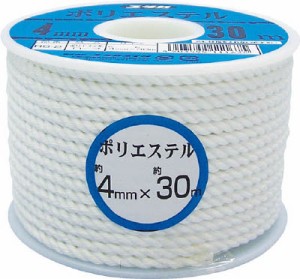 ユタカ ロープ ポリエステルロープボビン巻 4ｍｍ×30ｍ【RS-2】(ロープ・ひも・ロープ)