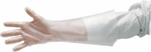 東京パック エンボス手袋ロング五本絞りＬ【EL45L】(作業手袋・使い捨て手袋)