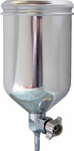 デビルビス 重力式塗料カップ超軽量アルミアルマイト製自在式400ｃｃＧ1／4【KGL-400-FA-ST】(塗装・内装用品・スプレーガン)