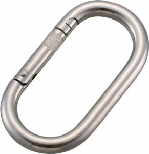 ＴＲＵＳＣＯ ステンレス カラビナ（環なし） 10ｍｍ【TKB-1】(建築金物・工場用間仕切り・荷役金具)【送料無料】