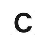 ＴＲＵＳＣＯ 表示板 アルファベット「Ｃ」 420Ｘ420【TAEH-C】(安全用品・標識・サインプレート)