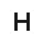 ＴＲＵＳＣＯ 表示板 アルファベット「Ｈ」 420Ｘ420【TAEH-H】(安全用品・標識・サインプレート)