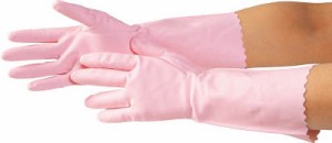 ダンロップ 清掃用手袋 Ｌ ピンク【7628】(作業手袋・ニトリルゴム手袋)