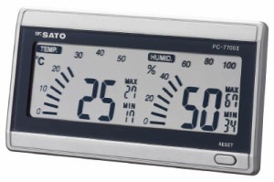 佐藤 デジタル温湿度計【PC-7700-2】(計測機器・温度計・湿度計)【送料無料】