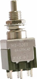ＮＫＫスイッチズ 基本形押ボタンスイッチ 2極ＯＮ−ＯＮ【MB-2085】(電気・電子部品・スイッチ)