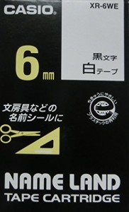 カシオ スタンダードテープ (XR-6WEシロ)