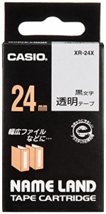 カシオ スタンダードテープ (XR-24Xトウメイクロ)【送料無料】