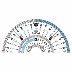 共栄プラスチック カラー分度器ブルー CPK-90