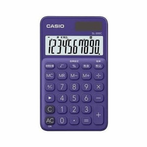カシオ 電卓 10桁 (パープル)CASIO カラフル電卓 手帳タイプ SL-300C-PL