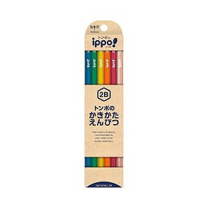 トンボ鉛筆 鉛筆 ippo! かきかたえんぴつ 2B ナチュラル KB-KNN04-2B 1ダース