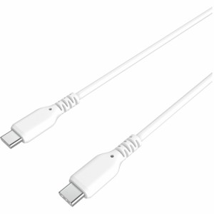 カシムラ 超やわらくて強いUSB充電&同期ケーブル USB Type-Cポート to Type-Cポート 1.2m ホワイト シリコン AJ-655