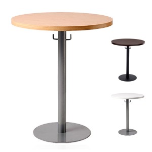 テーブル ラウンドテーブル 円形 幅60 ミーティングテーブル 丸テーブル 会議テーブル カフェテーブル ホワイト ブラウン 丸形 白 茶(代