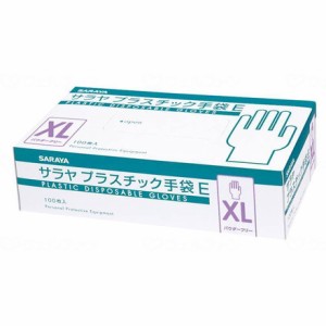 サラヤ サラヤ プラスチック手袋E(粉なし)100枚入 ケース XL 53517(代引不可)【送料無料】