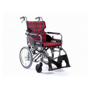 カワムラサイクル モダンAstyle 背折れ介助用 KMD-A16-40-H 赤チェック(A10) 座幅40-前座45cm 車いす 車椅子 車イス キャリー 車 移動 介