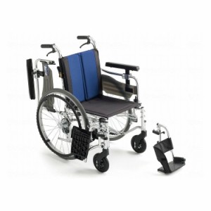 ミキ BAL-5 モジュール多機能 自走型車イス ブルー(A-2)ナイロン 40 車いす 車椅子 車イス キャリー 車 移動 介護 補助(代引不可)【送料