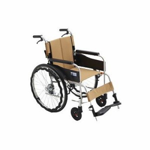 ミキ 車いす 車椅子 抗菌加工シート車スタンダード 自走型 STR-1 イエローブラウン(代引不可)【送料無料】