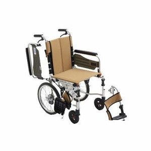 ミキ 車いす 車椅子 抗菌加工シート車ウイング・スイングアウト介助型 STR-4 イエローブラウン(代引不可)【送料無料】
