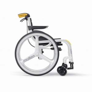 モルテン 車いす Wheeliy ウィーリィ サポートブレーキ付き ホワイト(代引不可)【送料無料】