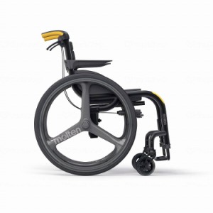 モルテン 車いす Wheeliy ウィーリィ サポートブレーキ付き ダークグレー(代引不可)【送料無料】