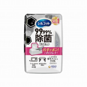 ユニ チャーム シルコット99.99%除菌ウェットティッシュ本体 40枚 ケース(代引不可)【送料無料】