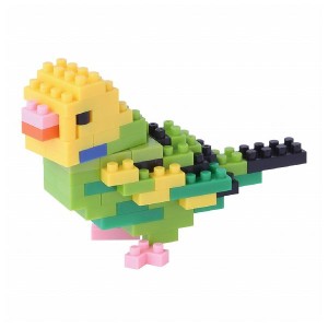 ナノブロック セキセイインコ グリーンオパーリン カワダ 玩具 おもちゃ クリスマスプレゼント