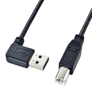 サンワサプライ 両面挿せるL型USBケーブル(A-B標準) KU-RL15 (代引不可)