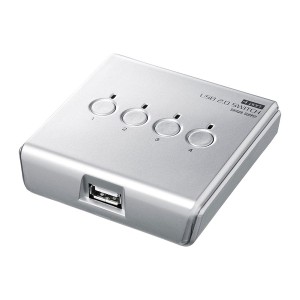 サンワサプライ USB2.0手動切替器(4回路) SW-US24N【送料無料】 (代引不可)