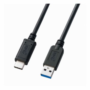 サンワサプライ USB3.1 Gen2 Type C-Aケーブル(ブラック・0.5m) KU31-CA05(代引不可)