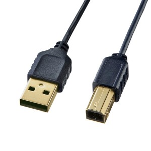 極細USBケーブル USB2.0 A-Bタイプ KU20-SL05BKK(代引不可)